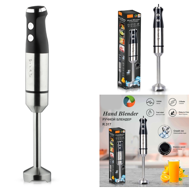 Meal Prep Smoothies - 1000W Electric Immersion Hand Blender Powerful