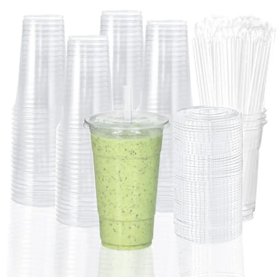 Meal Prep Smoothies - 100 sets 24 oz plastic cups
