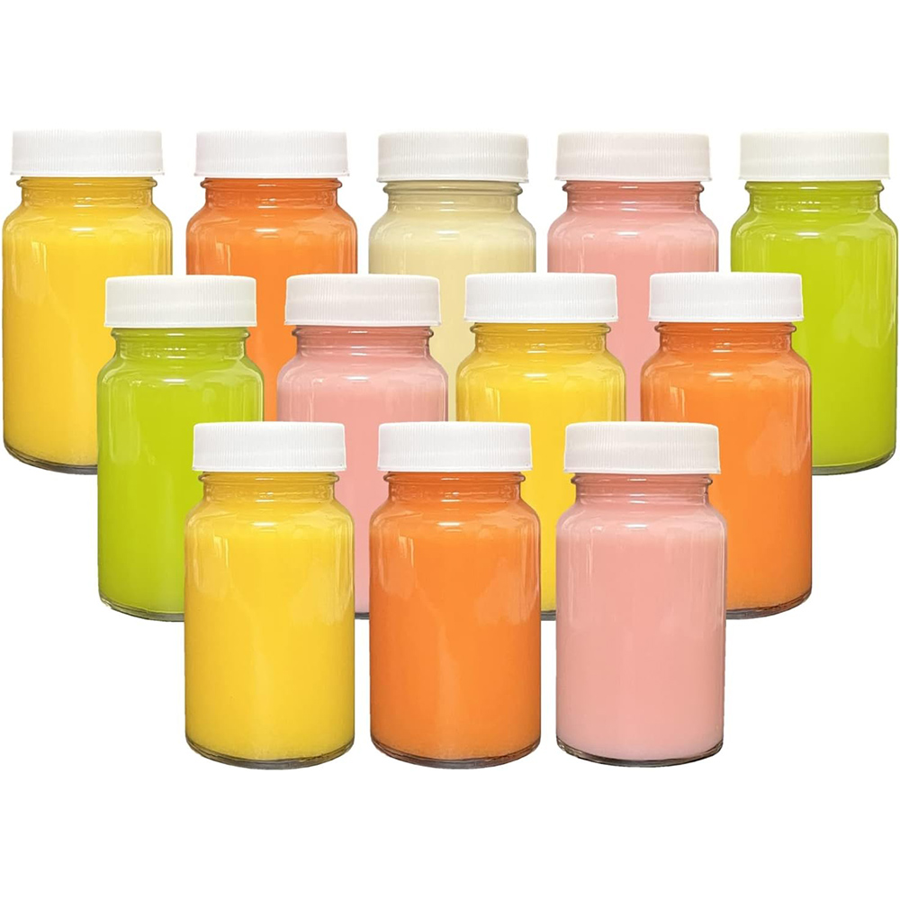 Meal Prep Juice Bottles - Juice Bottles, 2oz Glass Bottles with