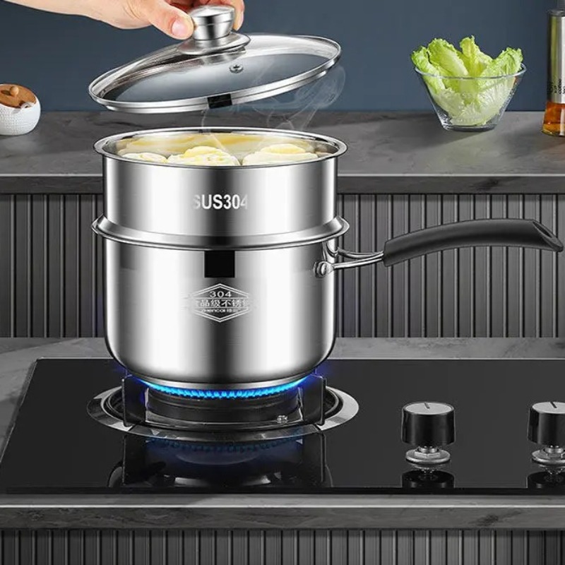 Meal Prep Noodles - 304 Stainless Steel Milk Pot: Nonstick
