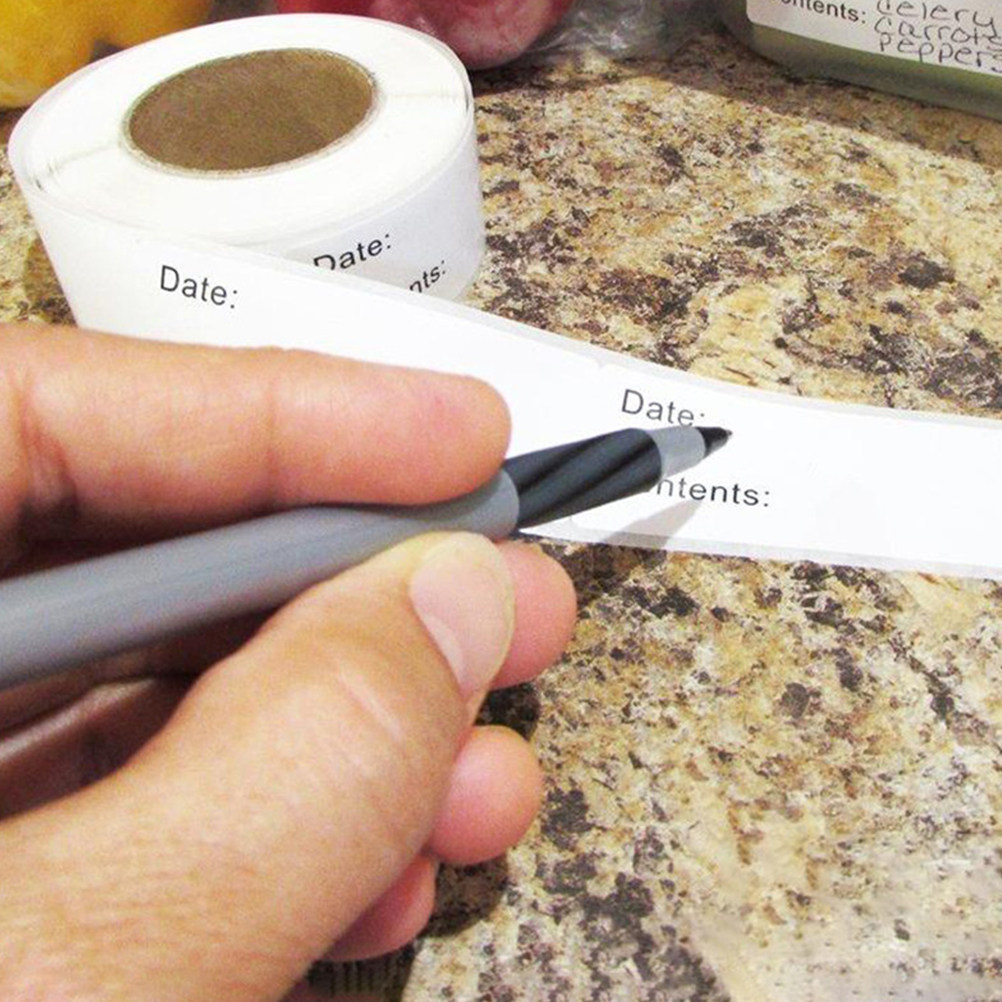 Meal Prep Restaurant - 1 Roll Writeable Food Storage Stickers