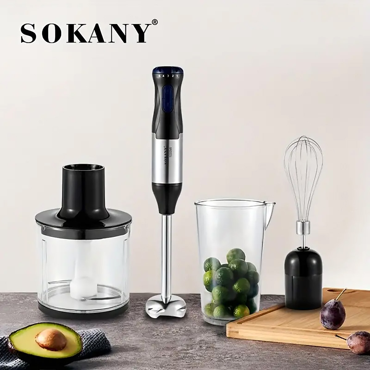 Meal Prep Smoothies - 1000W 4-in-1 Hand Blender - Immersion