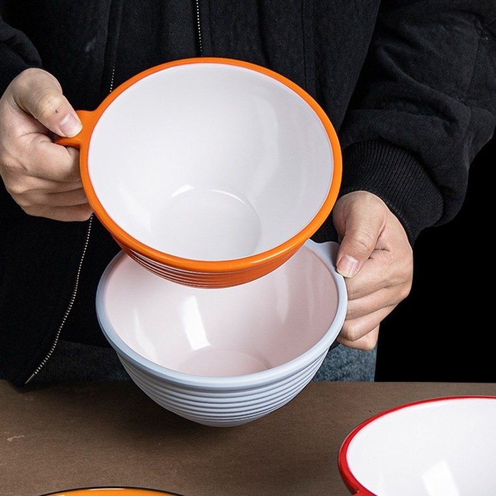 Meal Prep Noodles - Portable Anti-Fall Melamine Noodle Bowl with
