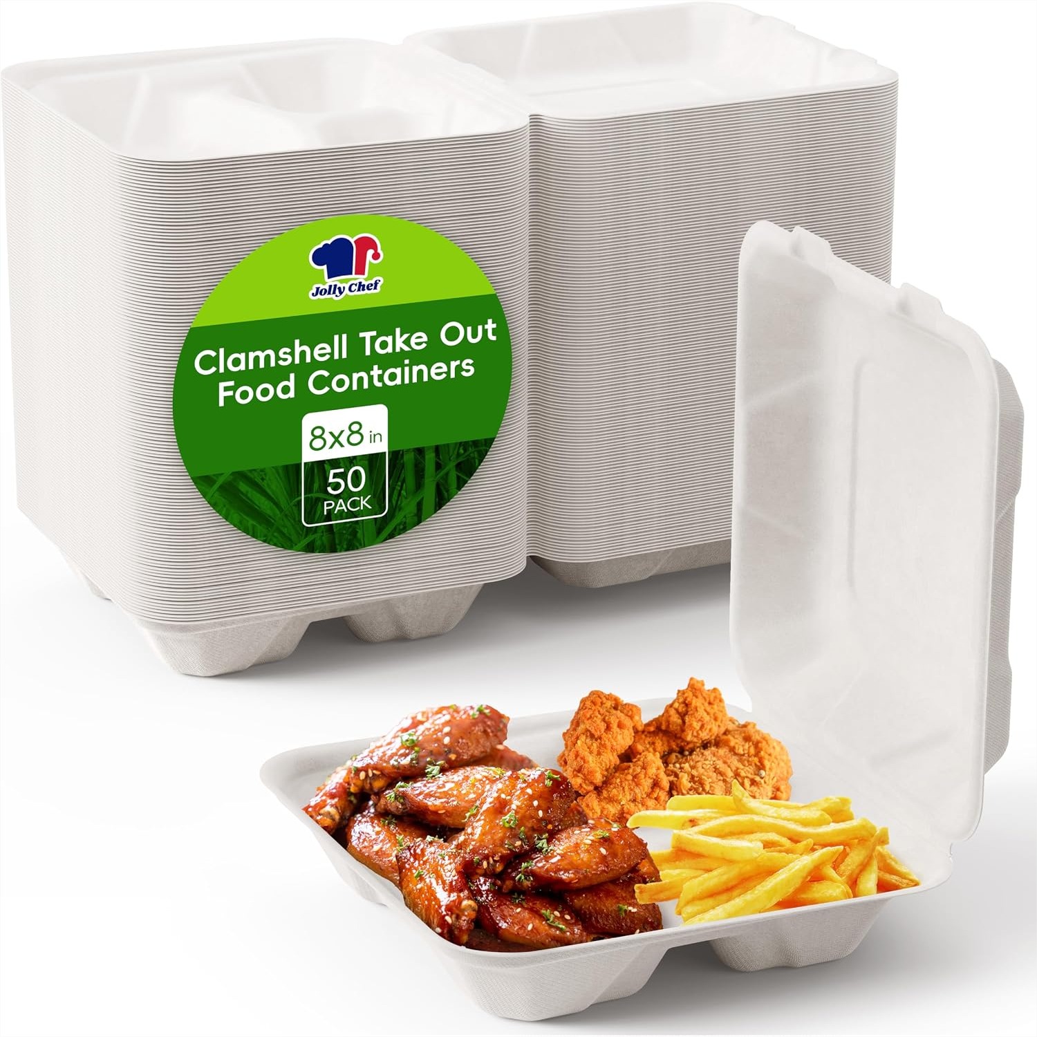 Meal Prep Restaurant - Disposable Clamshell Take Out Food Containers,