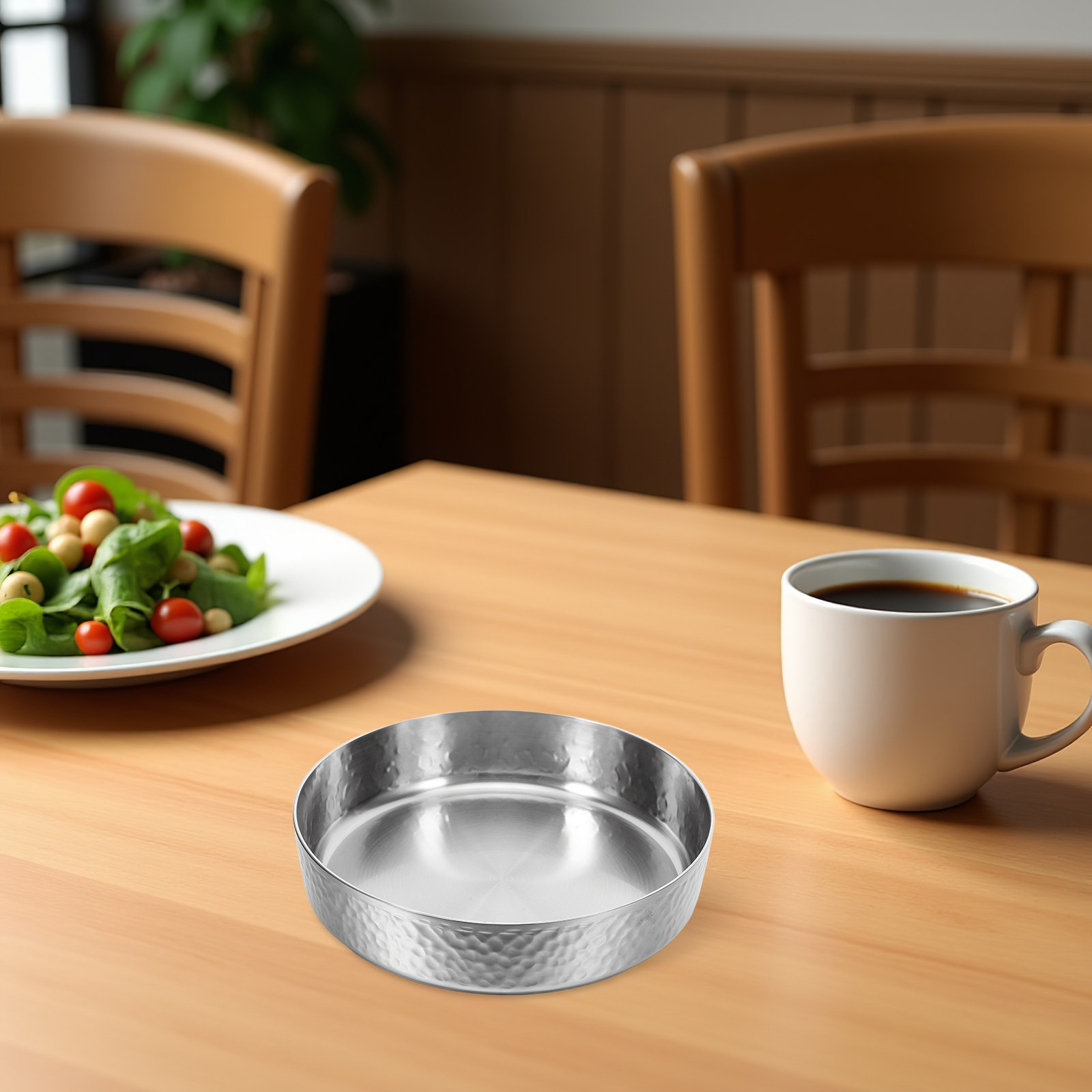 Meal Prep Noodles - Stainless Steel Hammered Finish Soup Bowl