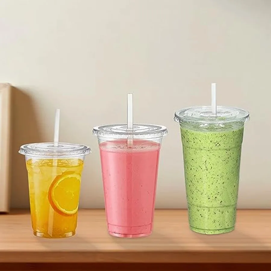 100 sets 24 oz plastic cups wi - Meal Prep Smoothies 评论和价格