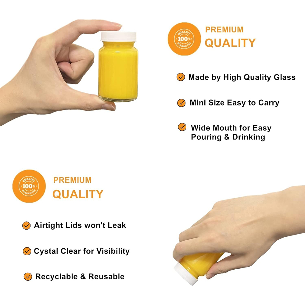Juice Bottles, 2oz Glass Bottl - Meal Prep Juice Bottles 评论和价格