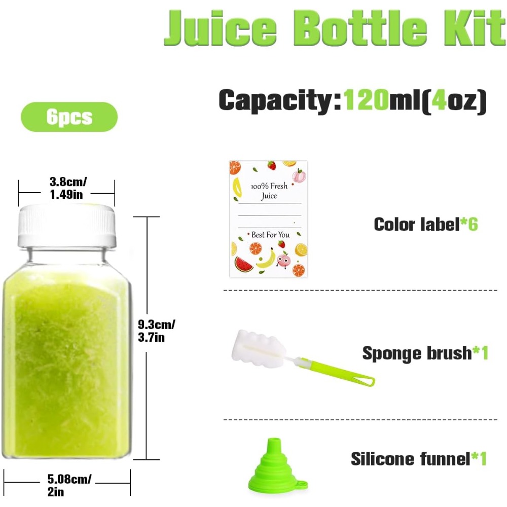 Clear Plastic Juice Bottles 4o - Meal Prep Smoothies 评论和价格