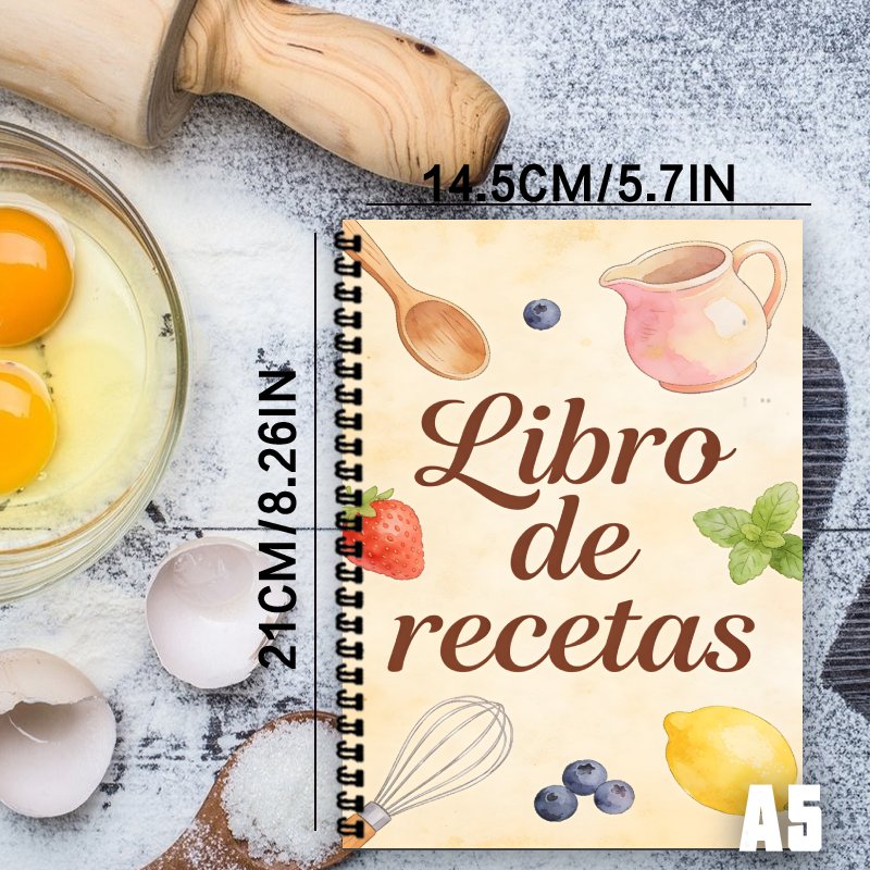 A5 Paper Spanish Recipe Book,  - Meal Prep Recipes Healthy 评论和价格