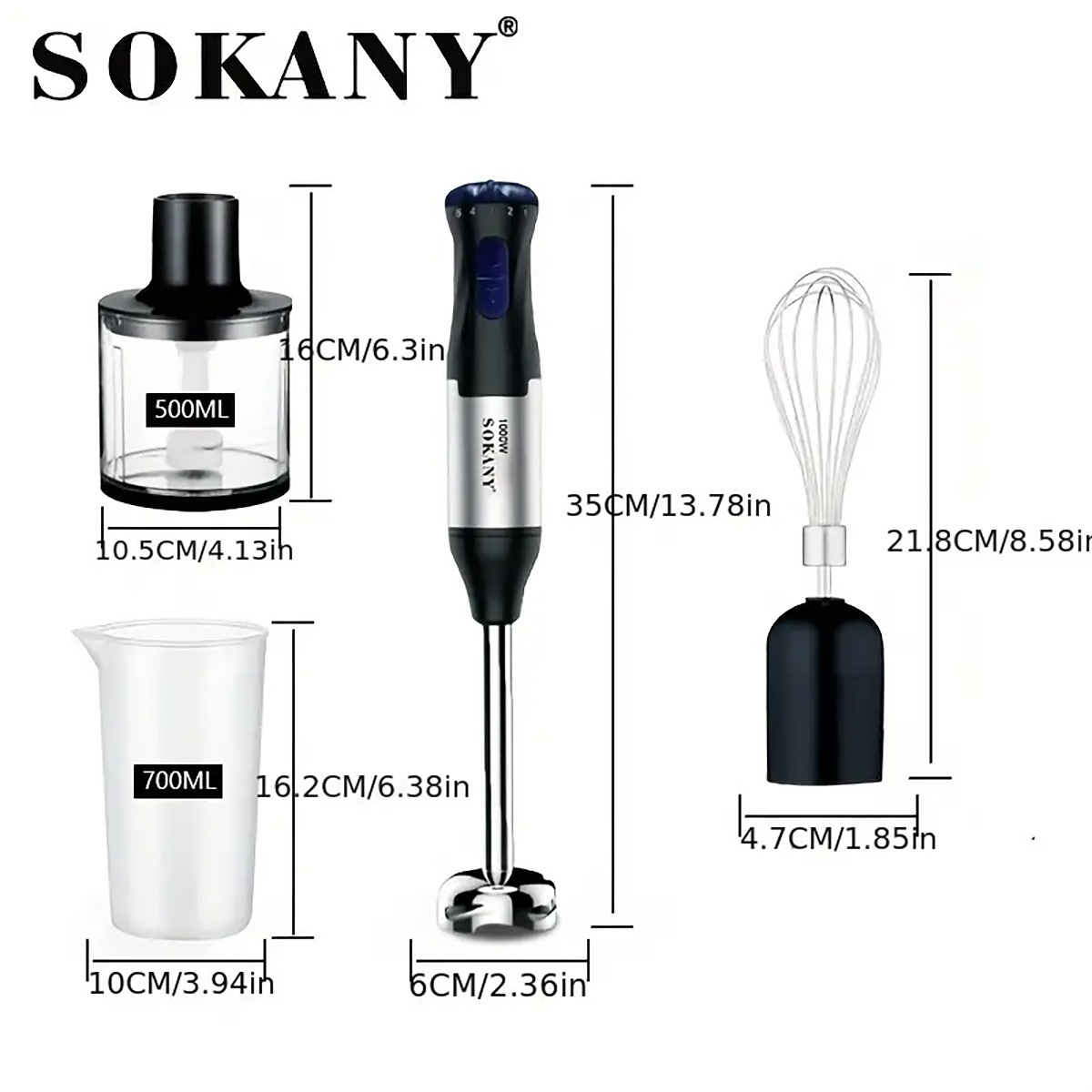 1000W 4-in-1 Hand Blender - Im - Meal Prep Smoothies 评论和价格
