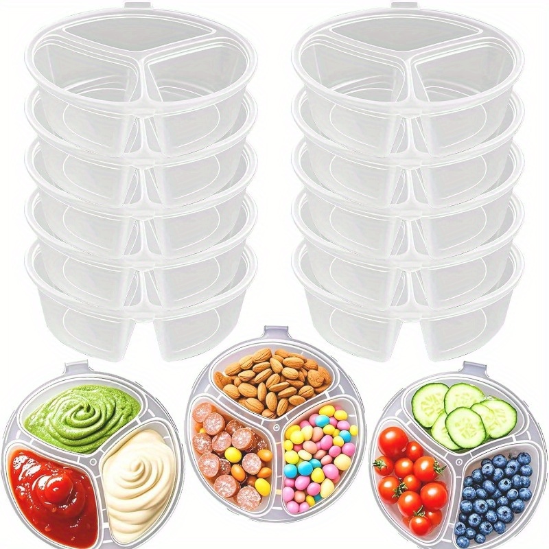 Round 3-Compartment Disposable - Meal Prep Restaurant 评论和价格