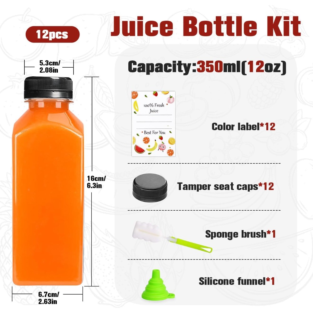Reusable 12 Ounce Clear Plasti - Meal Prep Smoothies 评论和价格