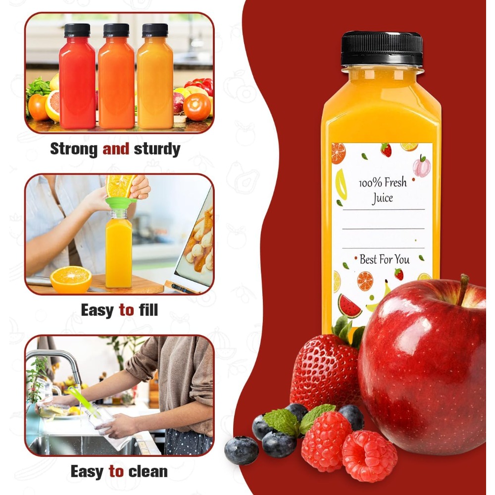 Reusable 12 Ounce Clear Plasti - Meal Prep Smoothies 评论和价格