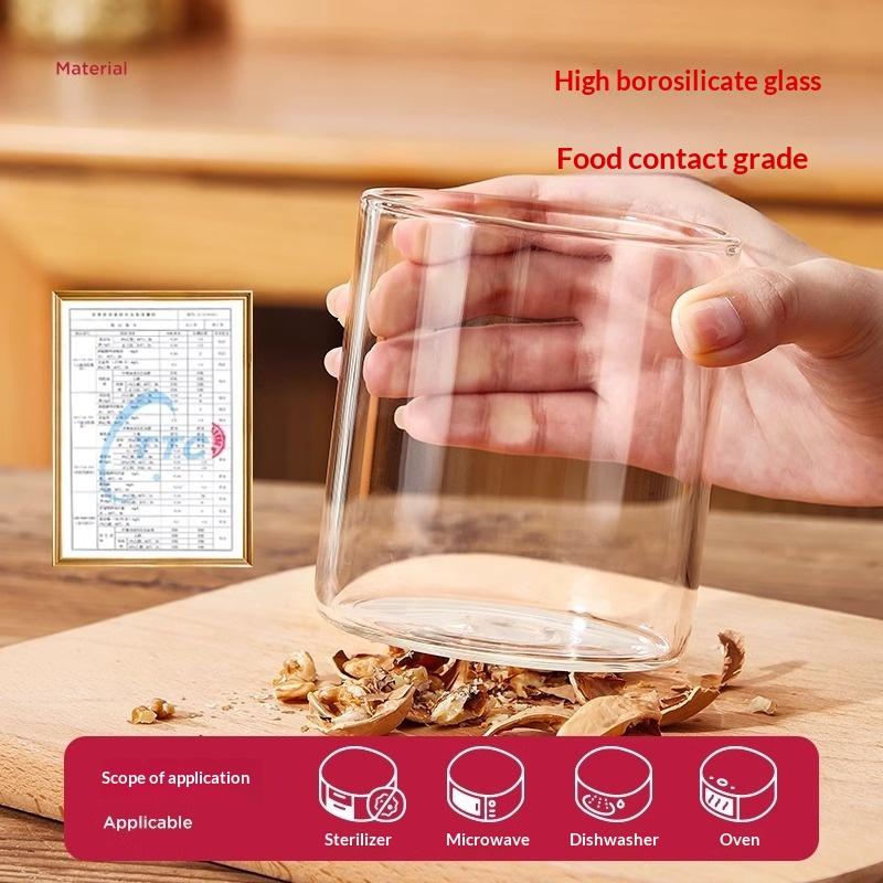 1Pc 240/400ML Glass Food Stora - Meal Prep Juice Bottles 评论和价格